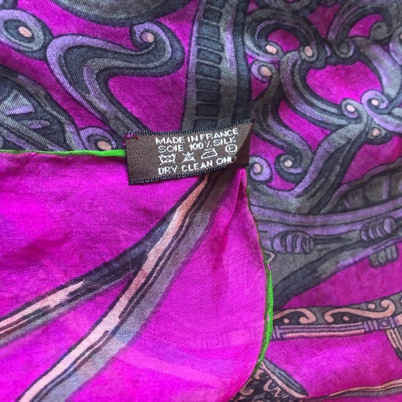 Hermes Scarf/Shawl. ‘Les Domes Celeste’. 100% Silk. Sheer. Made in France. - Picture 10 of 16